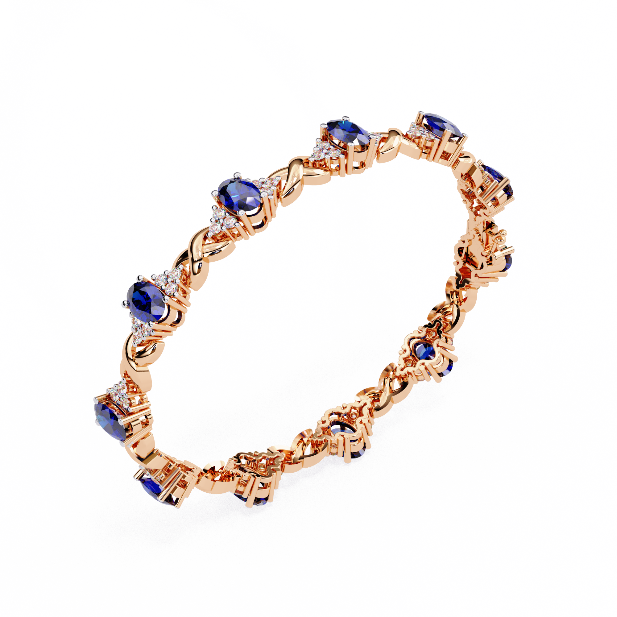 Solitairekart 5.26ct Lab Grown  Diamond Celestial Bloom Bracelet